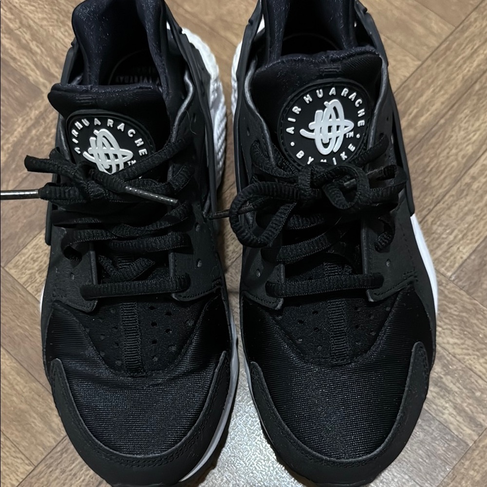 Nike Black Huarache Sneakers with Chunky Sole